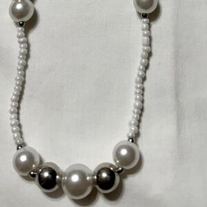 Elegant White Pearl Necklace